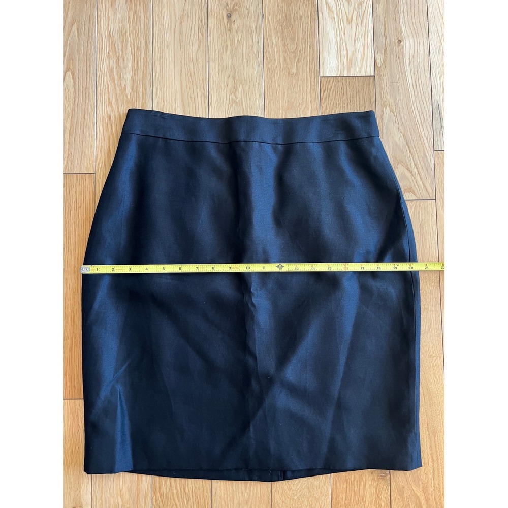 Kate Spade Pencil Skirt Black Zip Back Cotton Viscose Silk Womens Size 10 - Picture 3 of 11